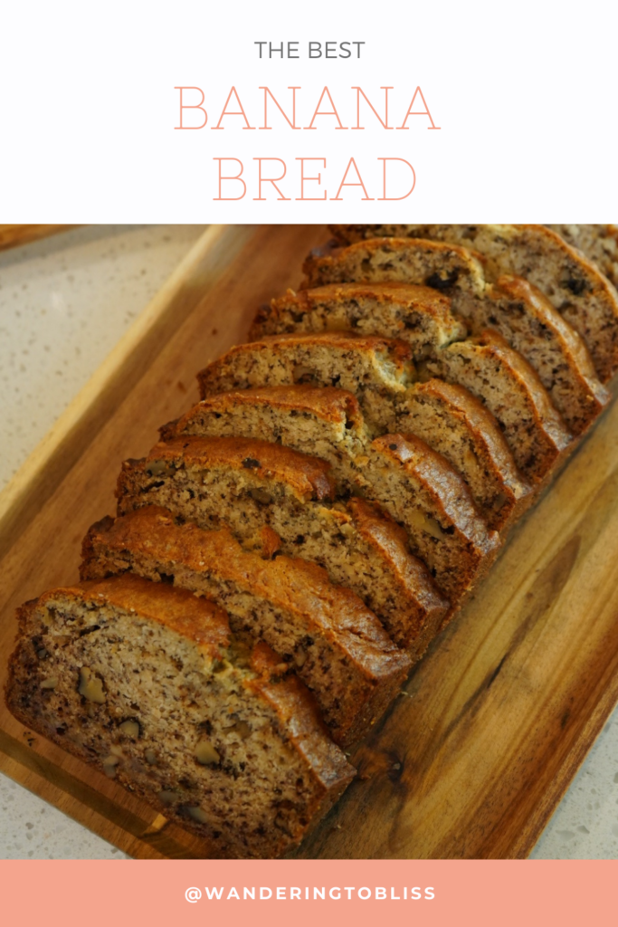 pinterest pin of banana bread