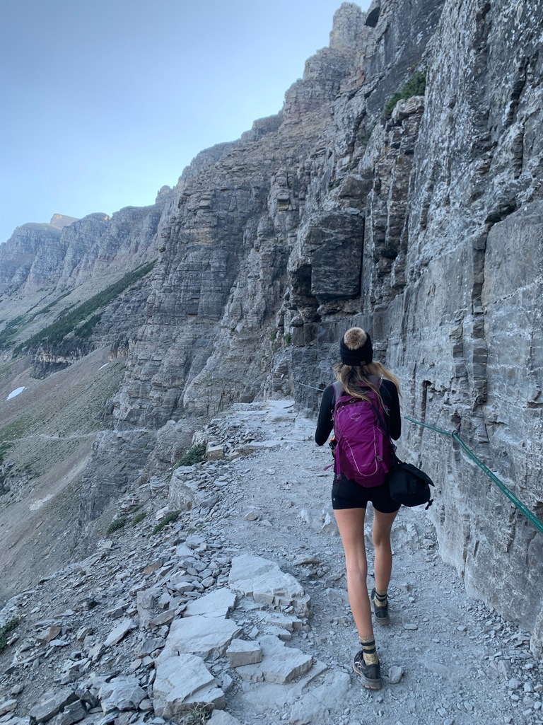 highline trail in glacier montana