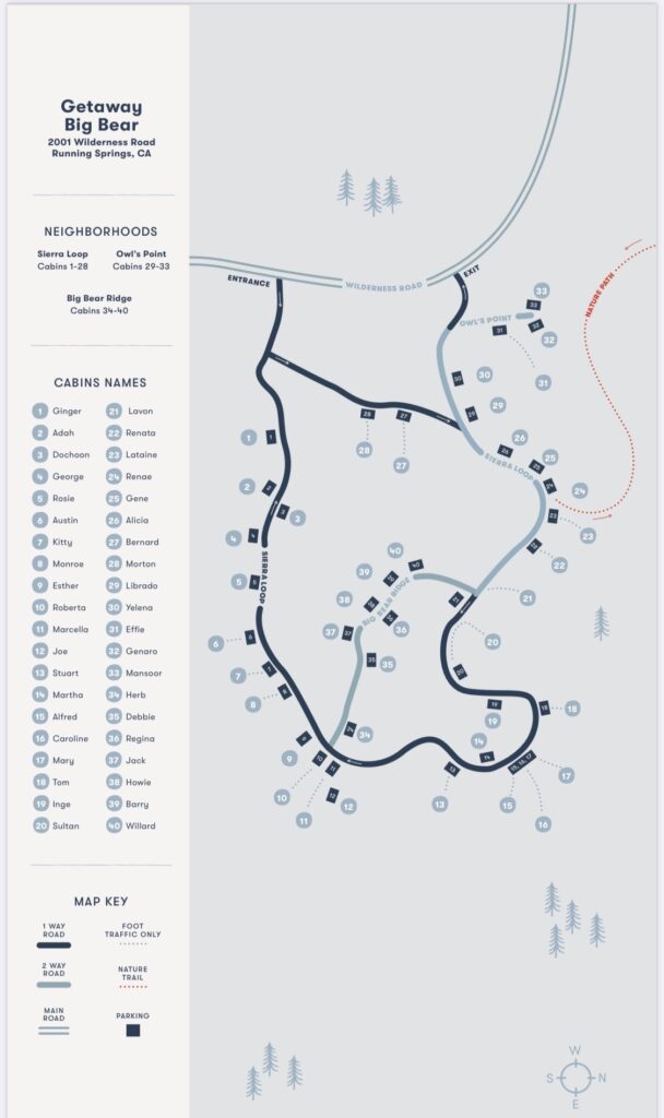 map of getaway big bear