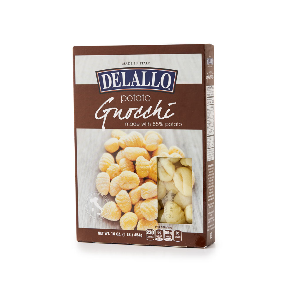 box of gnocchi called delallo