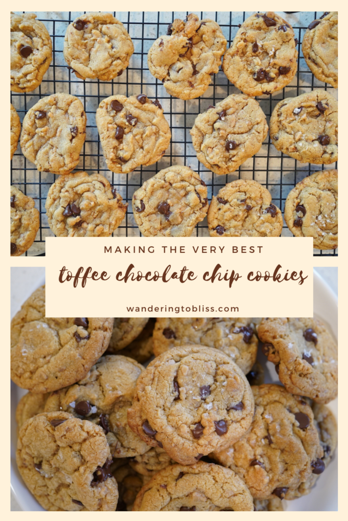 pinterest pin toffee chocolate chip cookie