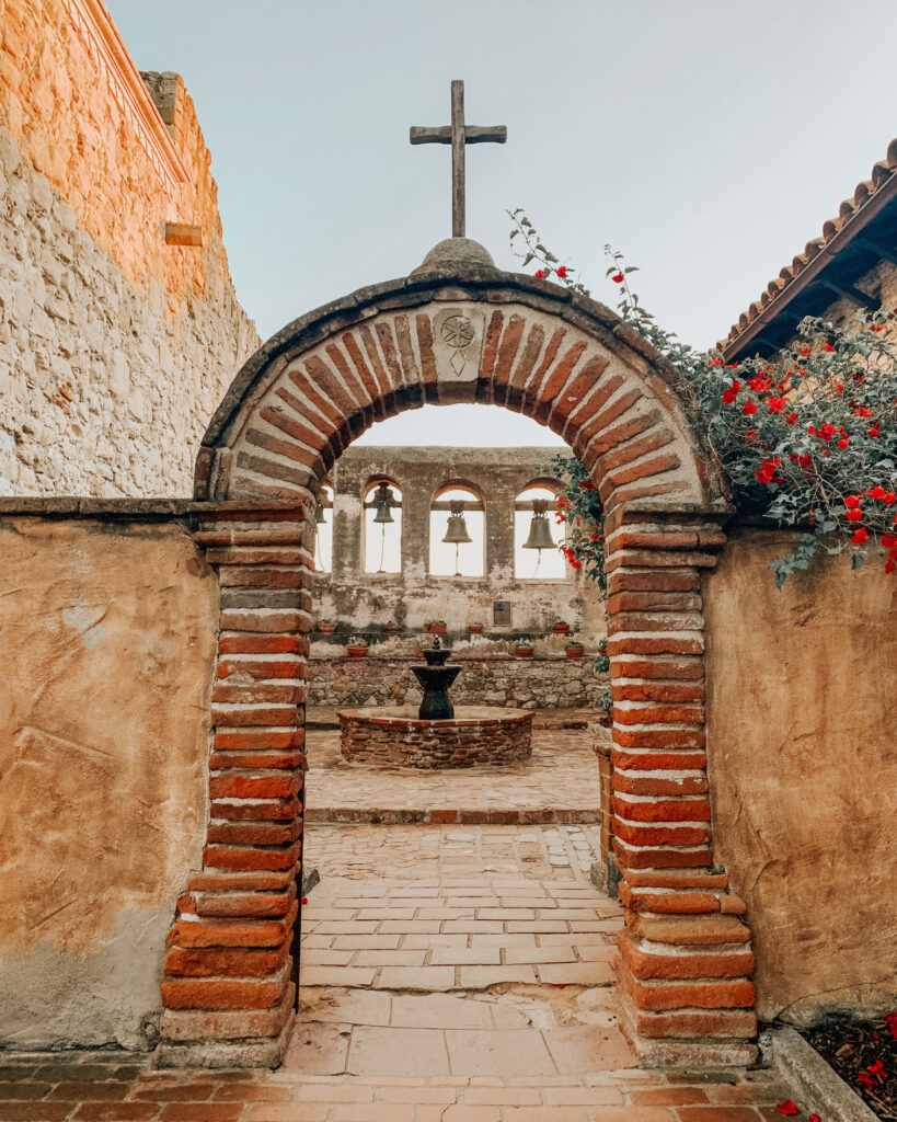 brick walls at mission san juan capistrano