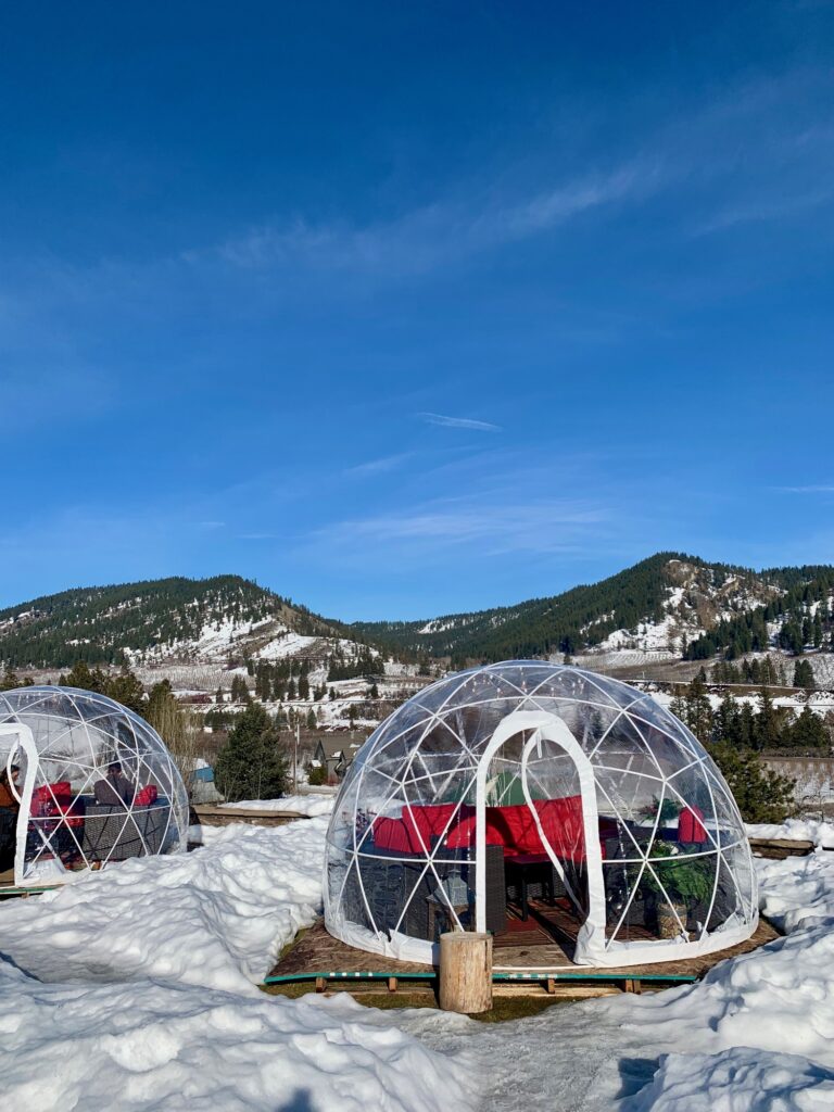 igloos at a winery in leavenworth