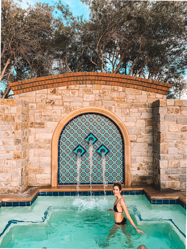 girl in the spa at the inn at mission san juan capistrano